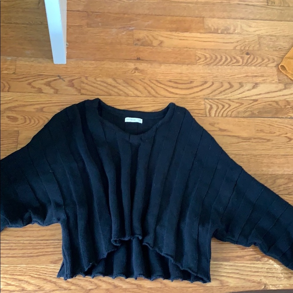 black sweater